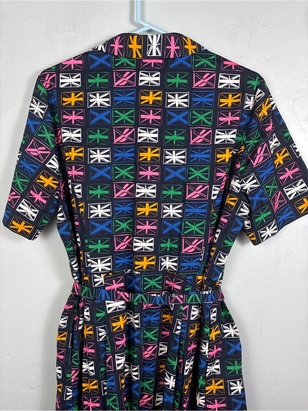Boden Anastasia Union Jack Pattern British Flag Collared Shirtdress - Picture 4 of 10